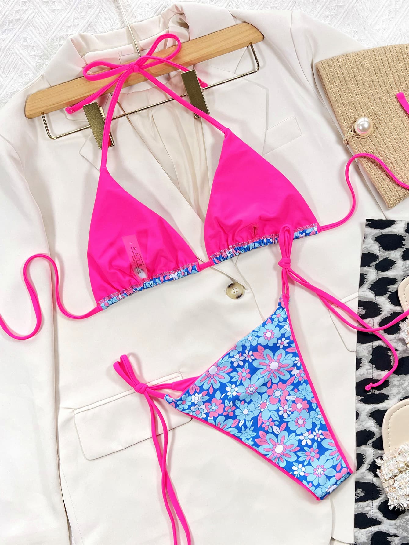 Triangle Tie Side Bikini Set