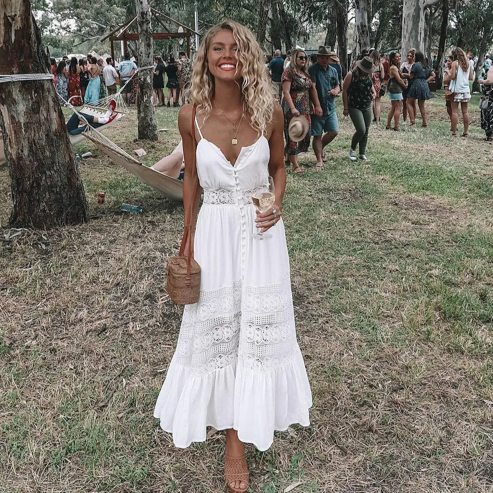 Hirigin Fashion Boho Long Maxi Dress Women Summer Ladies Sleeveless