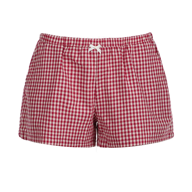 Plaid Casual Beach Shorts