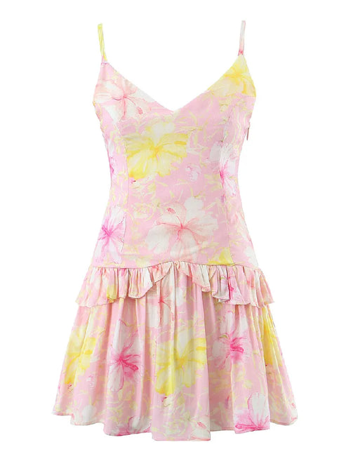 Flower Power Print Dress Women