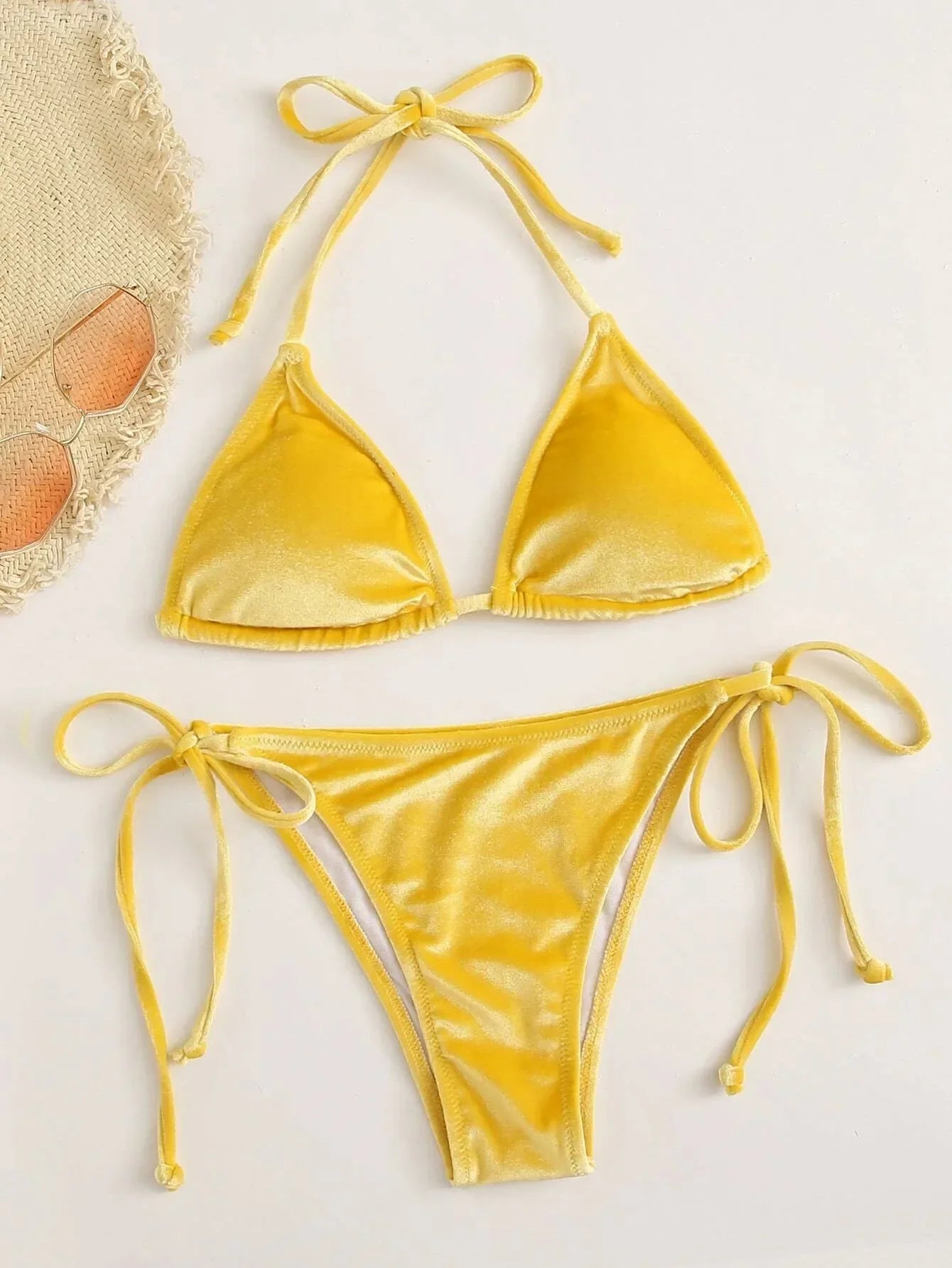 Byron Plush Velvet Bikini Set