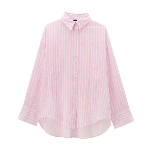 Stripe Turn Down Collar Shirt