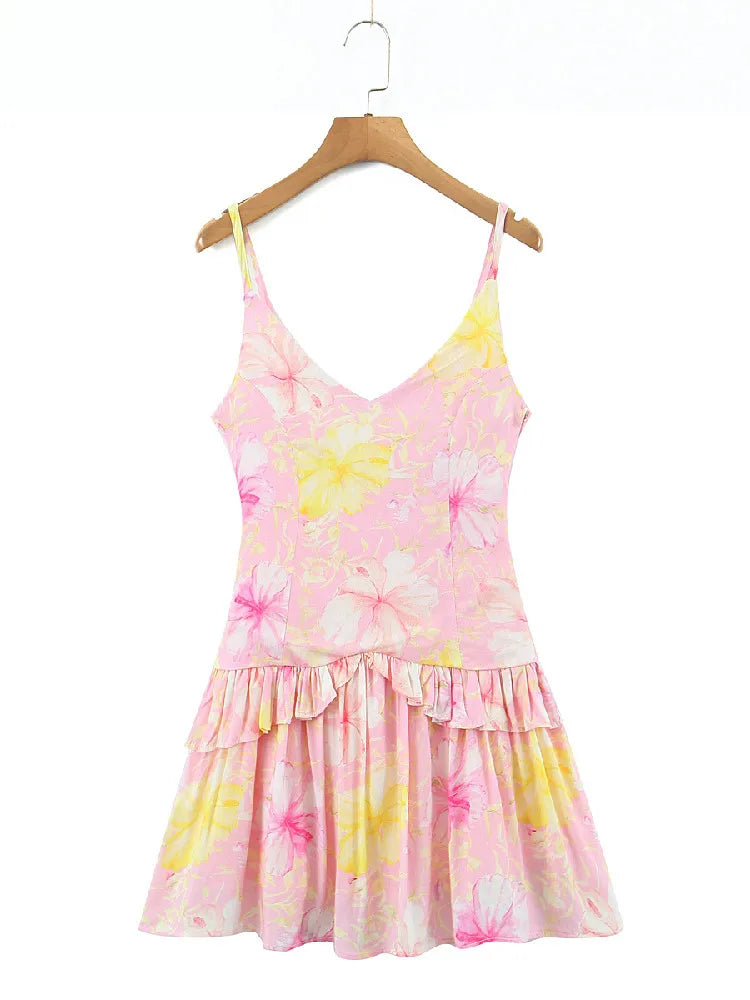 Flower Power Print Dress Women